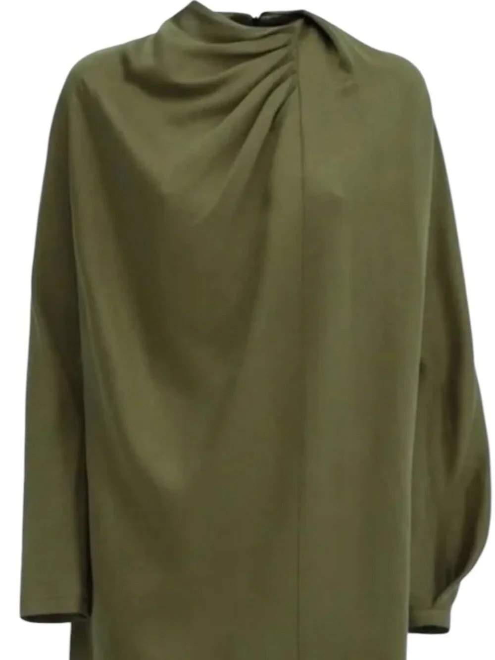 Julia Allert Olive Loose Fit Draped Mini Dress NWT XS Designer